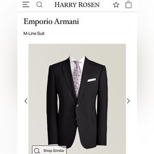 Men’s NEW Emporio Armani ITALIAN DESIGNER suit. Size 40R - BLUE colour